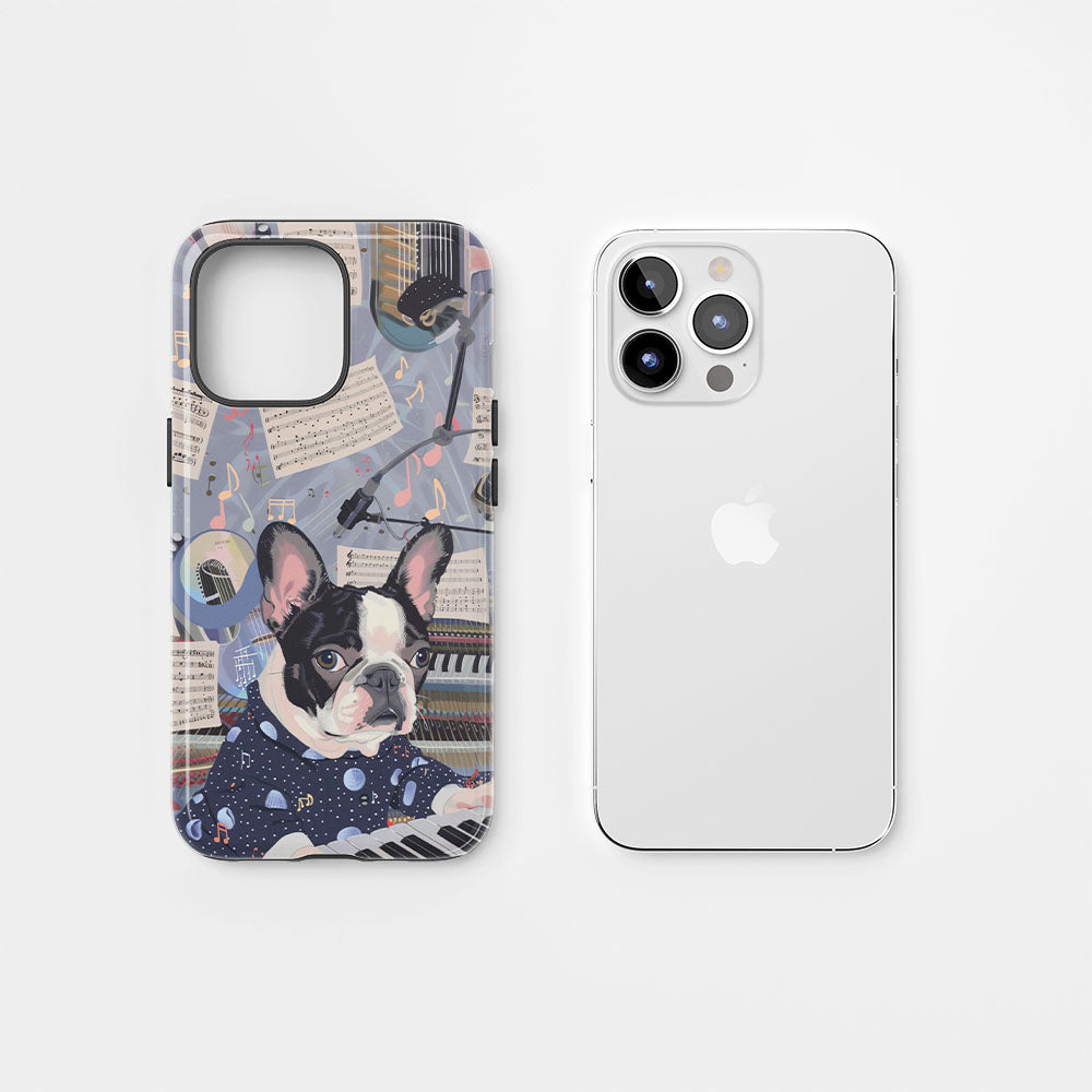 Double-Layer Semi-Handprinted Tough Matte iPhone Case