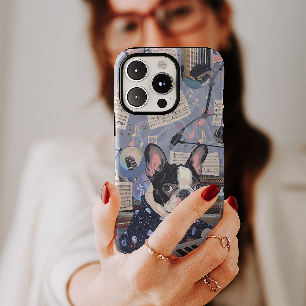 Double-Layer Semi-Handprinted Tough Matte iPhone Case