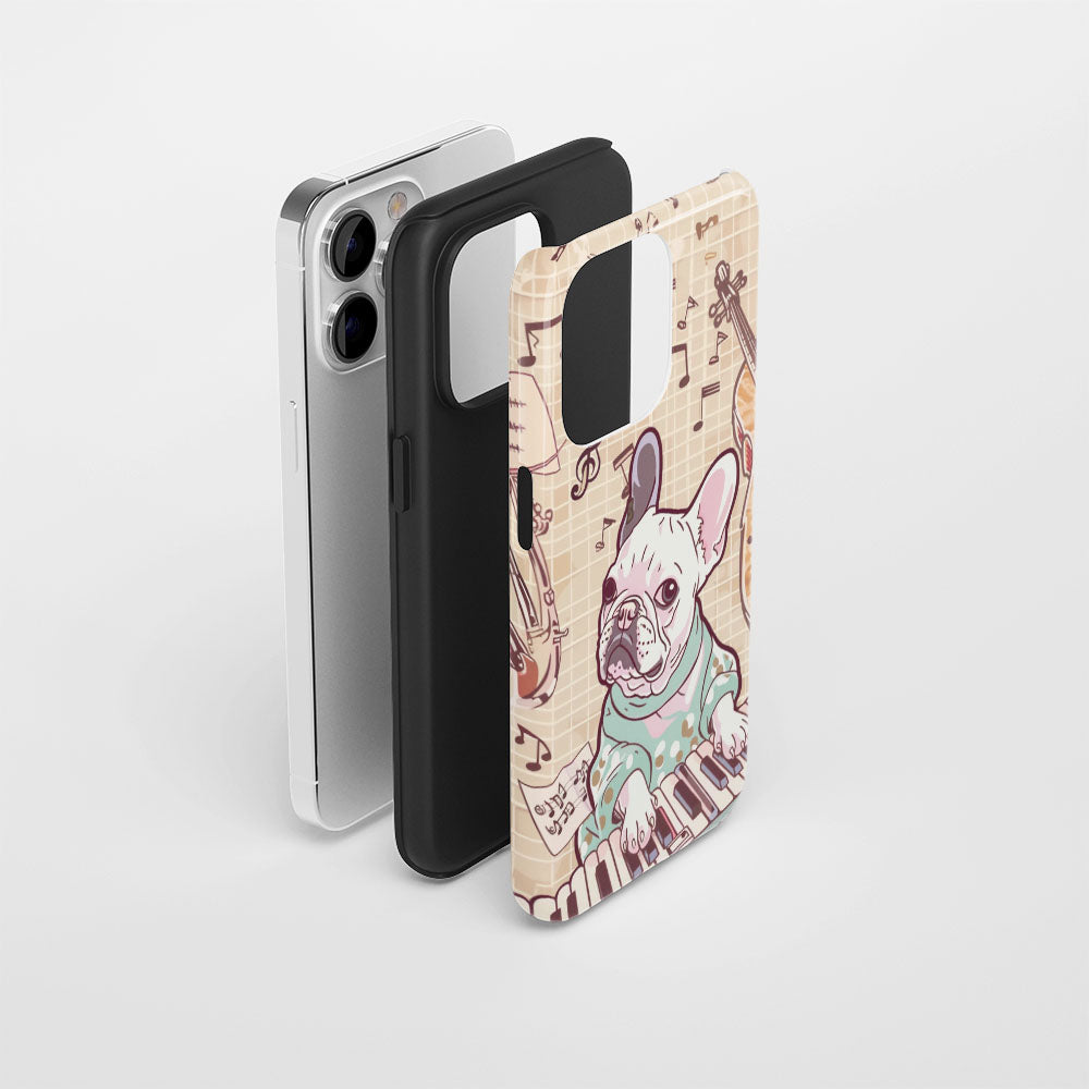 Double-Layer Semi-Handprinted Tough Matte iPhone Case