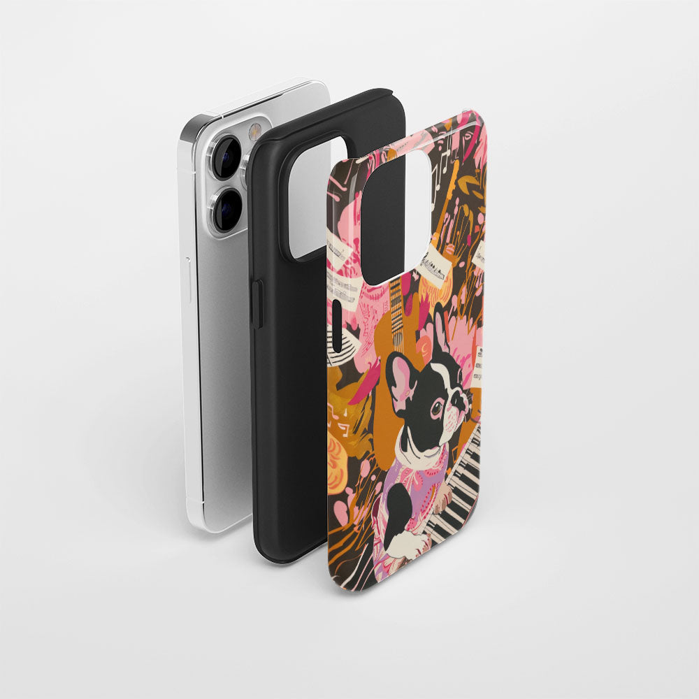 Double-Layer Semi-Handprinted Tough Matte iPhone Case