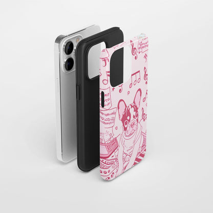 Double-Layer Semi-Handprinted Tough Matte iPhone Case