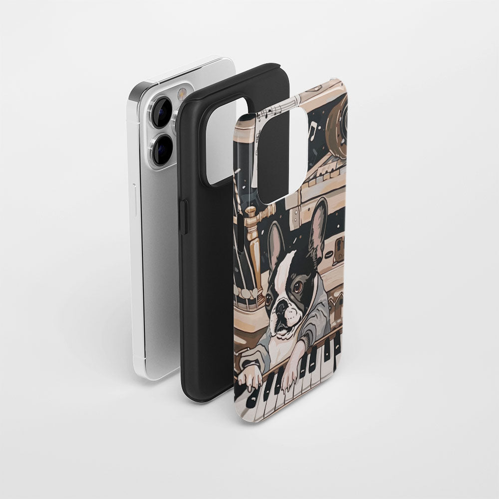 Double-Layer Semi-Handprinted Tough Matte iPhone Case