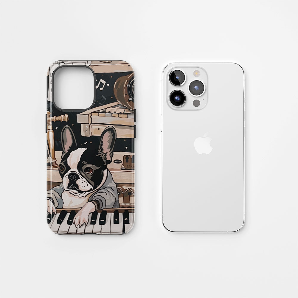 Double-Layer Semi-Handprinted Tough Matte iPhone Case