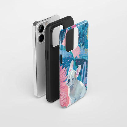 Double-Layer Semi-Handprinted Tough Matte iPhone Case