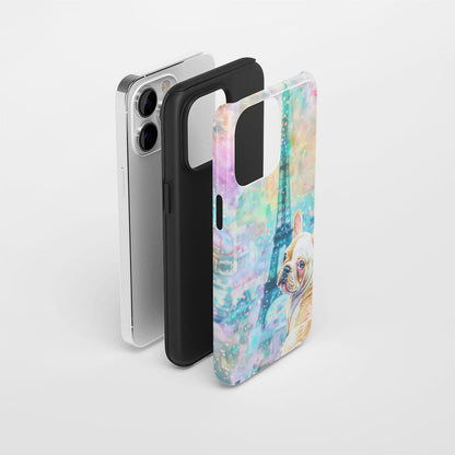 Double-Layer Semi-Handprinted Tough Matte iPhone Case