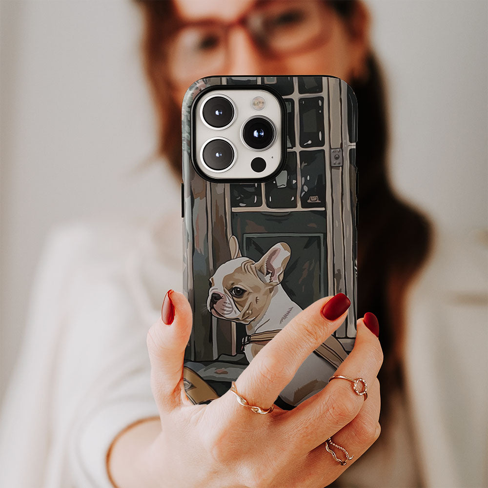 Double-Layer Semi-Handprinted Tough Matte iPhone Case