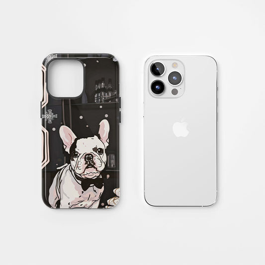 Double-Layer Semi-Handprinted Tough Matte iPhone Case