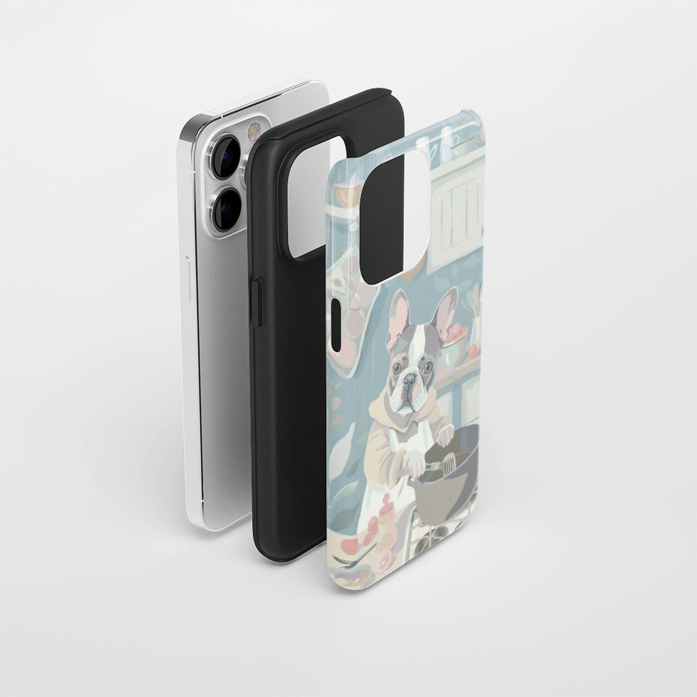 Double-Layer Semi-Handprinted Tough Matte iPhone Case