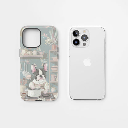 Double-Layer Semi-Handprinted Tough Matte iPhone Case