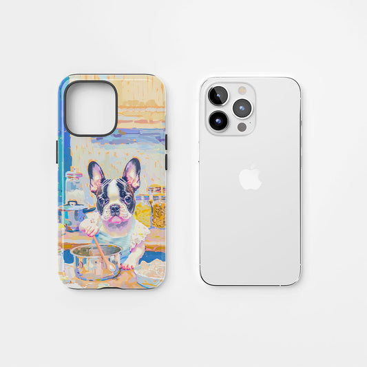 Double-Layer Semi-Handprinted Tough Matte iPhone Case