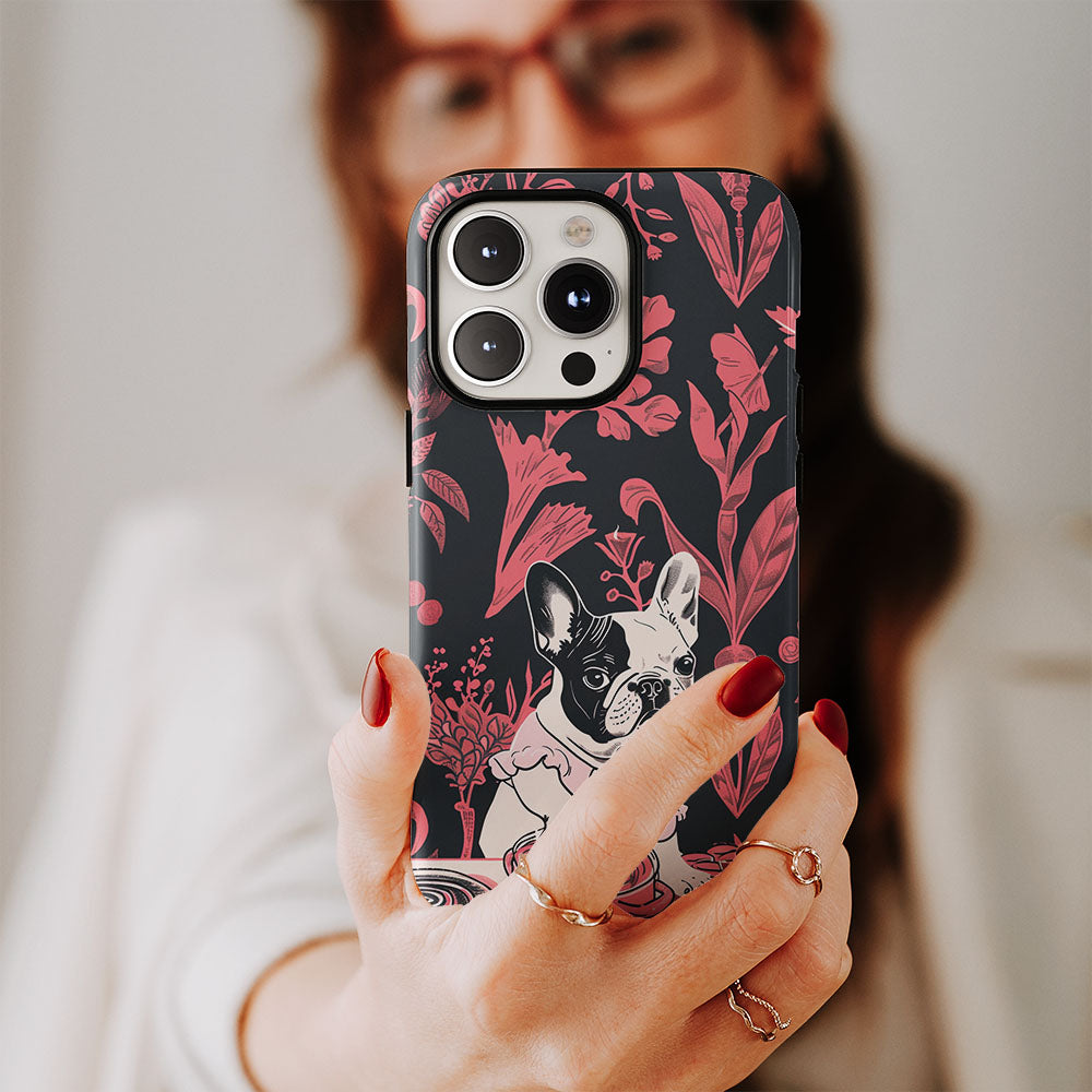 Double-Layer Semi-Handprinted Tough Matte iPhone Case