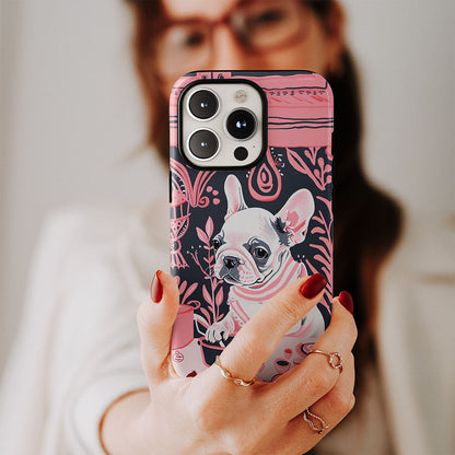 Double-Layer Semi-Handprinted Tough Matte iPhone Case