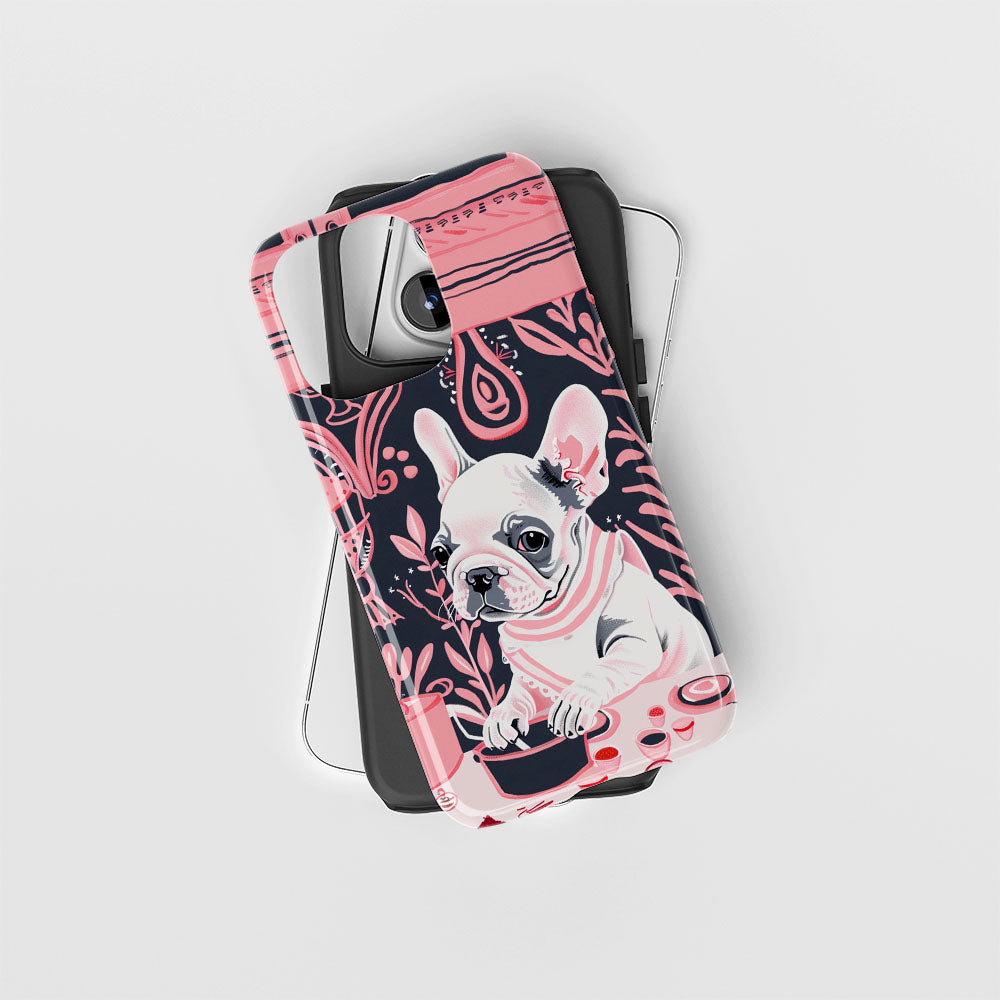 Double-Layer Semi-Handprinted Tough Matte iPhone Case