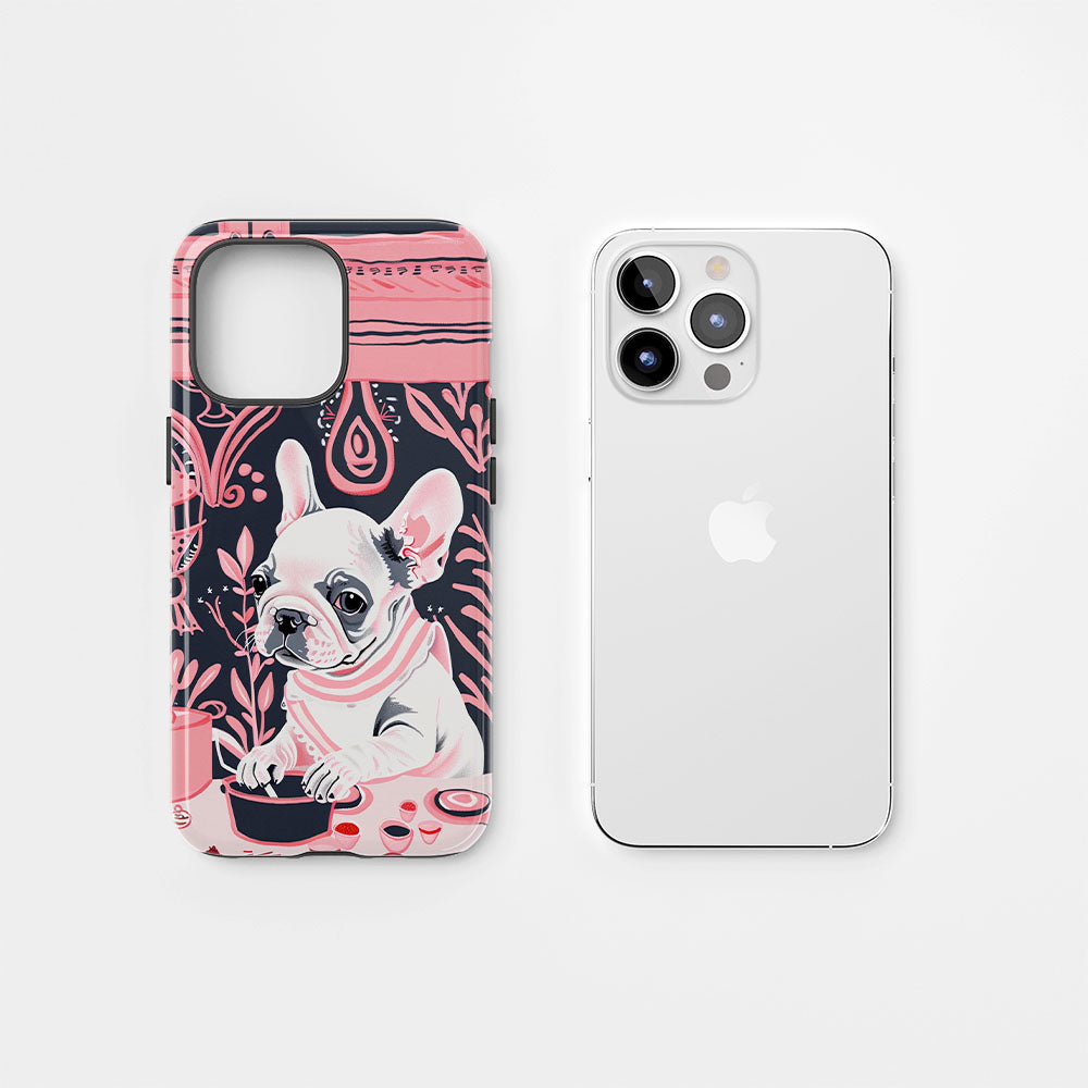 Double-Layer Semi-Handprinted Tough Matte iPhone Case