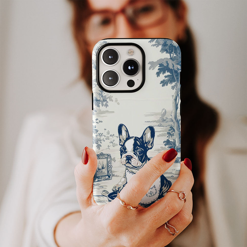 Double-Layer Semi-Handprinted Tough Matte iPhone Case