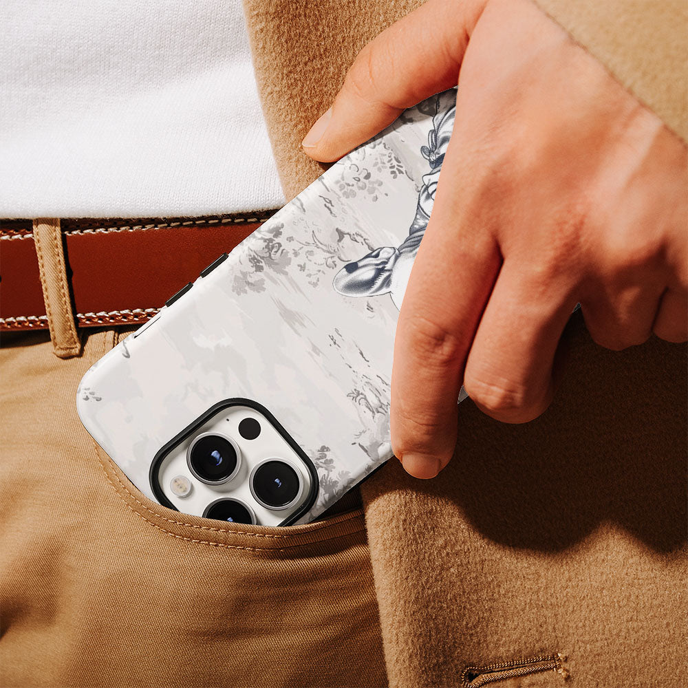 Double-Layer Semi-Handprinted Tough Matte iPhone Case