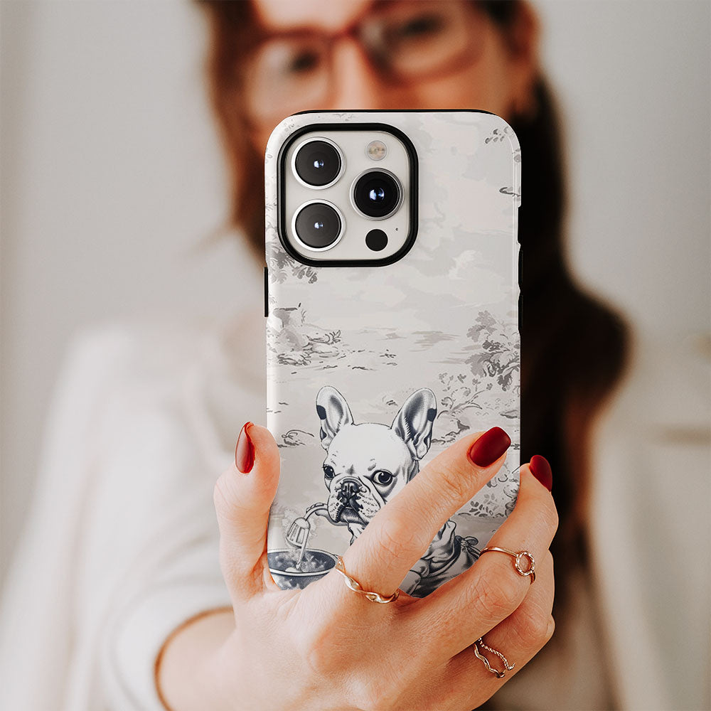 Double-Layer Semi-Handprinted Tough Matte iPhone Case