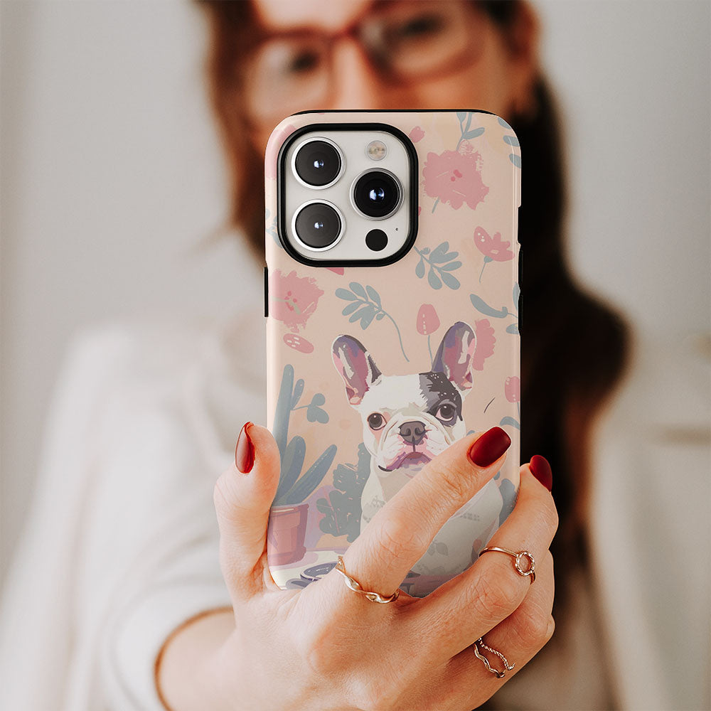 Double-Layer Semi-Handprinted Tough Matte iPhone Case