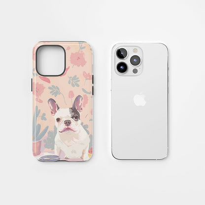 Double-Layer Semi-Handprinted Tough Matte iPhone Case