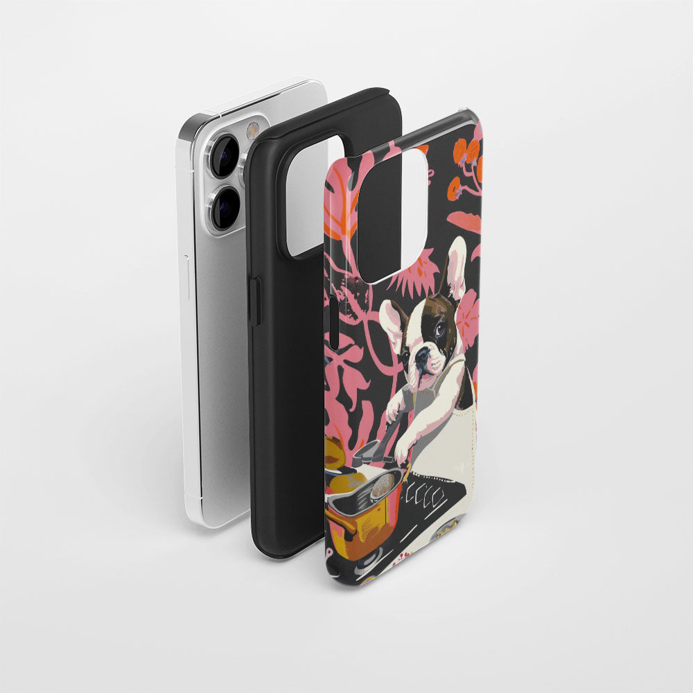 Double-Layer Semi-Handprinted Tough Matte iPhone Case