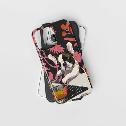 Double-Layer Semi-Handprinted Tough Matte iPhone Case