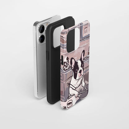 Double-Layer Semi-Handprinted Tough Matte iPhone Case