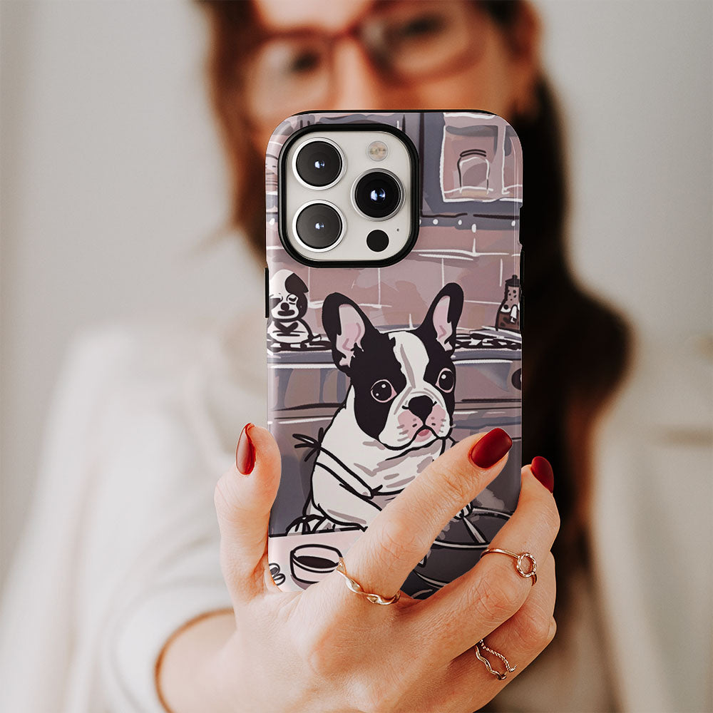 Double-Layer Semi-Handprinted Tough Matte iPhone Case