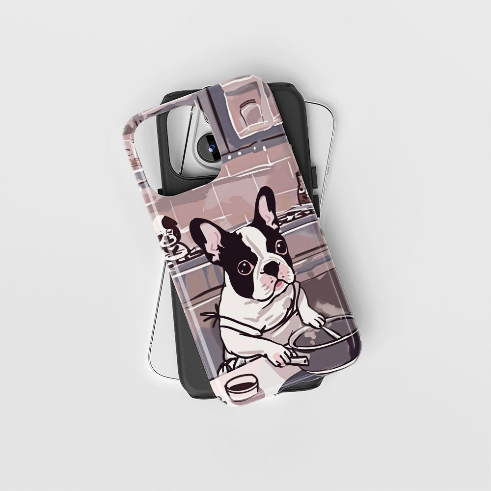 Double-Layer Semi-Handprinted Tough Matte iPhone Case