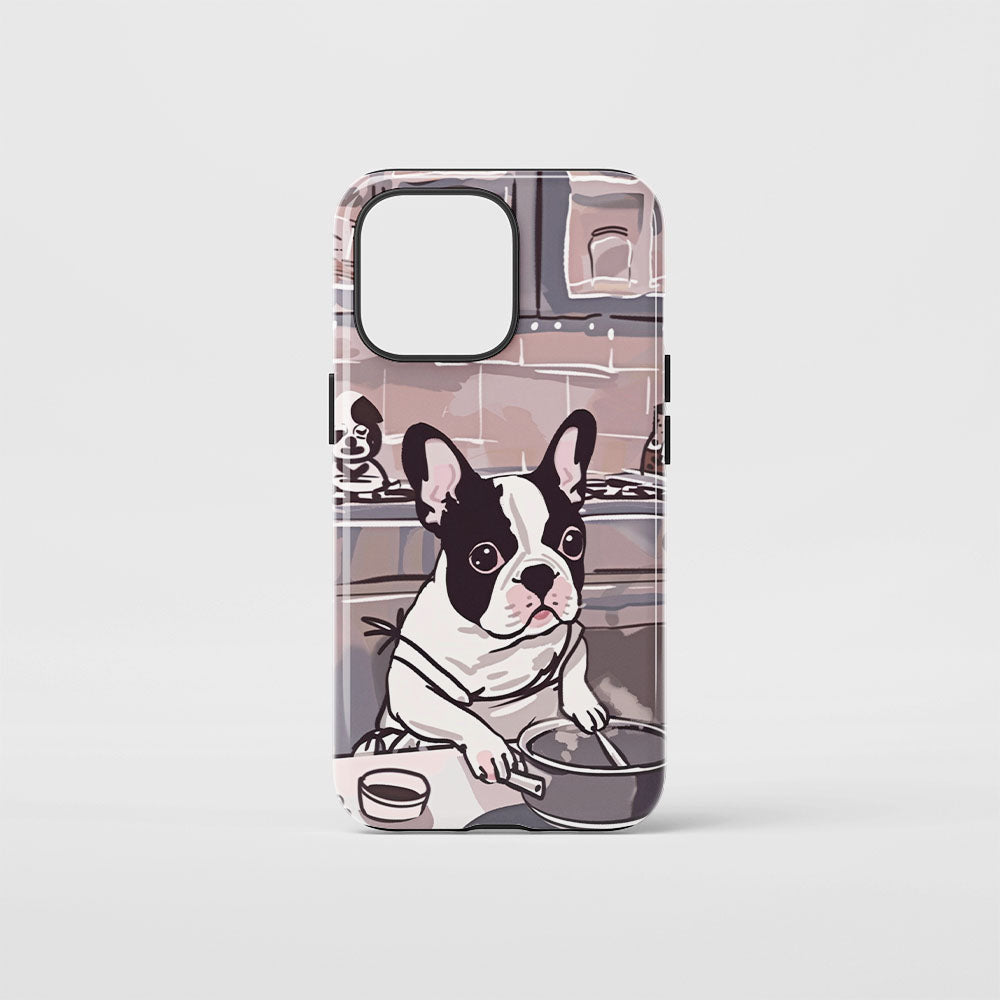 Double-Layer Semi-Handprinted Tough Matte iPhone Case