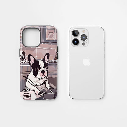 Double-Layer Semi-Handprinted Tough Matte iPhone Case