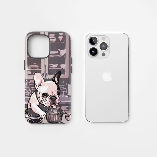 Double-Layer Semi-Handprinted Tough Matte iPhone Case