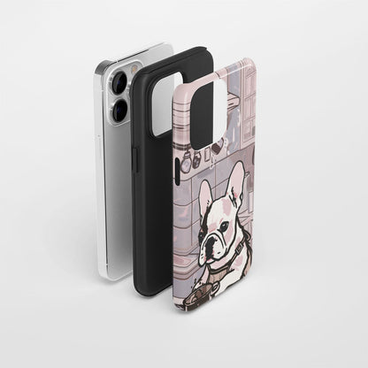 Double-Layer Semi-Handprinted Tough Matte iPhone Case