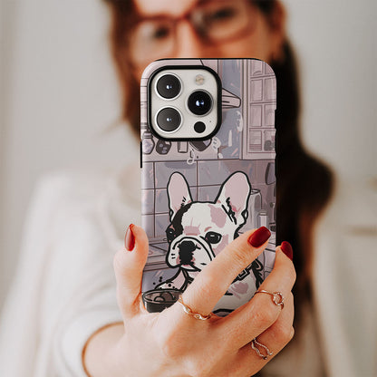 Double-Layer Semi-Handprinted Tough Matte iPhone Case