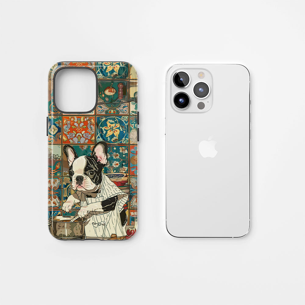 Double-Layer Semi-Handprinted Tough Matte iPhone Case