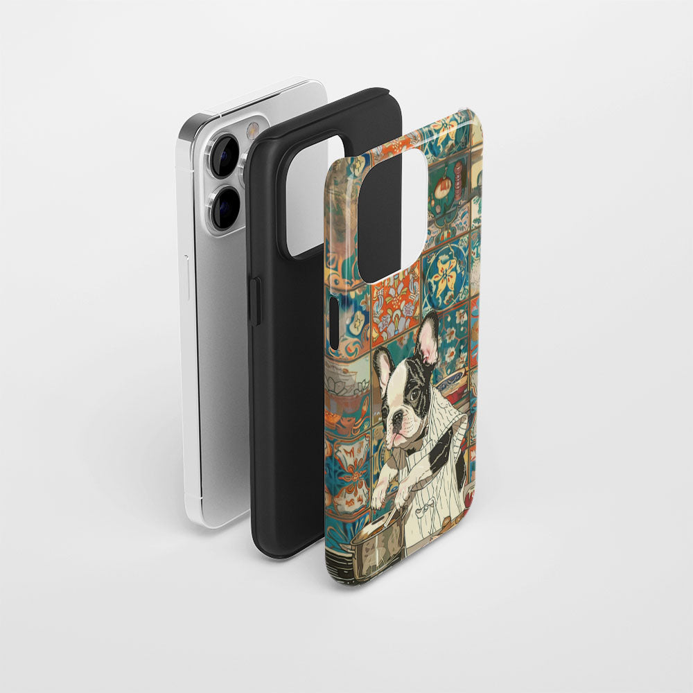 Double-Layer Semi-Handprinted Tough Matte iPhone Case