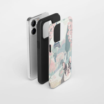 Double-Layer Semi-Handprinted Tough Matte iPhone Case