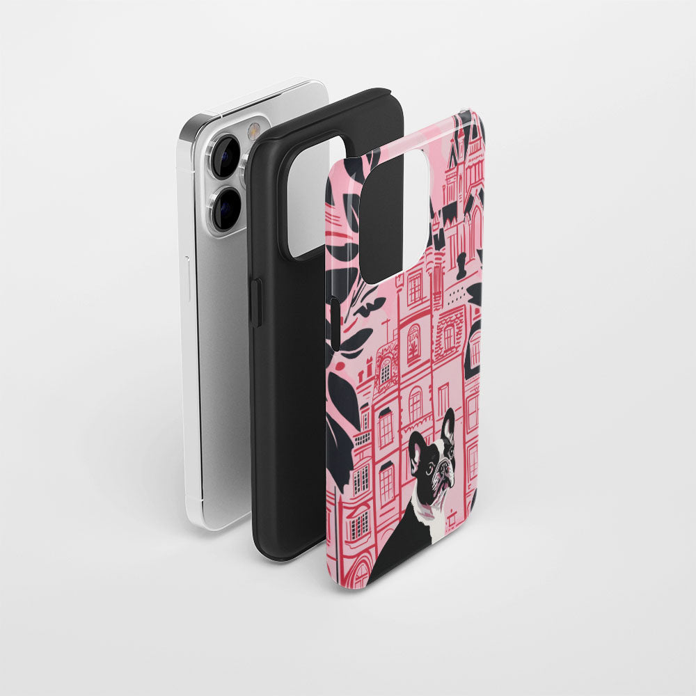 Double-Layer Semi-Handprinted Tough Matte iPhone Case