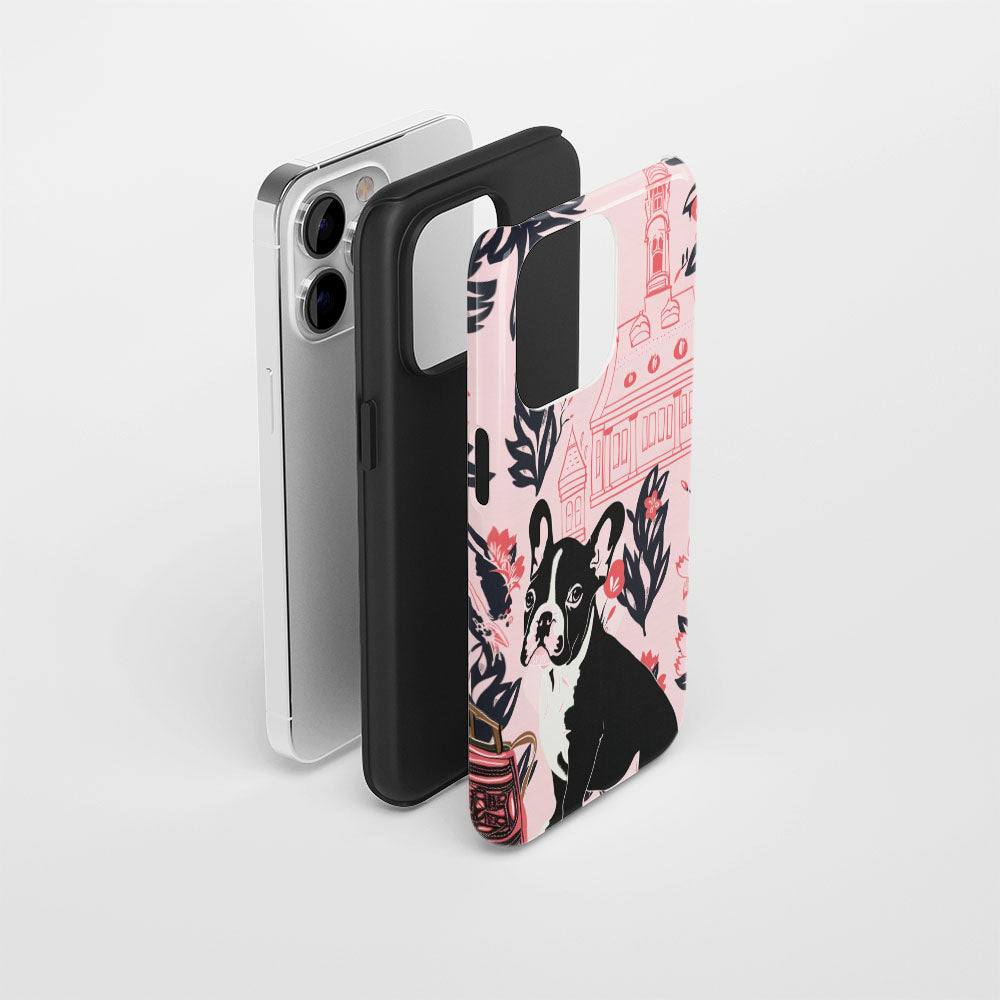 Double-Layer Semi-Handprinted Tough Matte iPhone Case