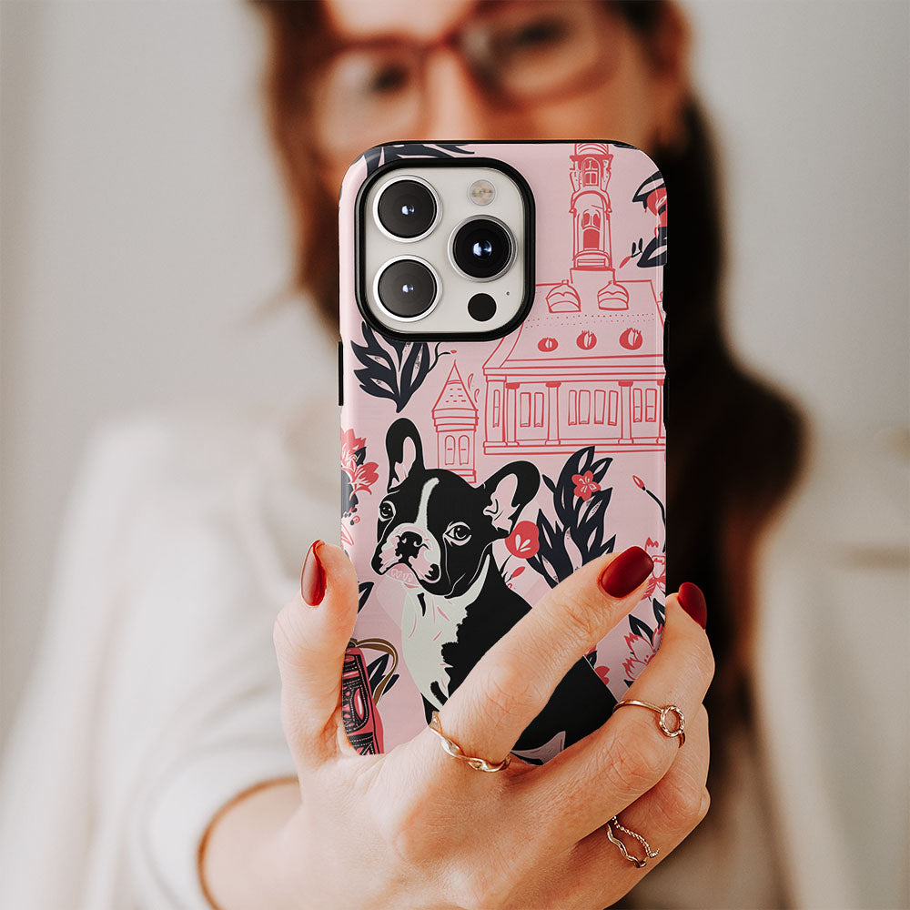 Double-Layer Semi-Handprinted Tough Matte iPhone Case