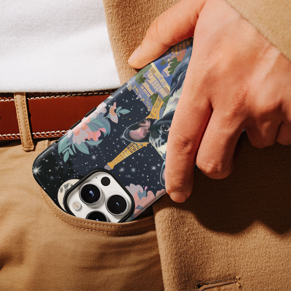 Double-Layer Semi-Handprinted Tough Matte iPhone Case
