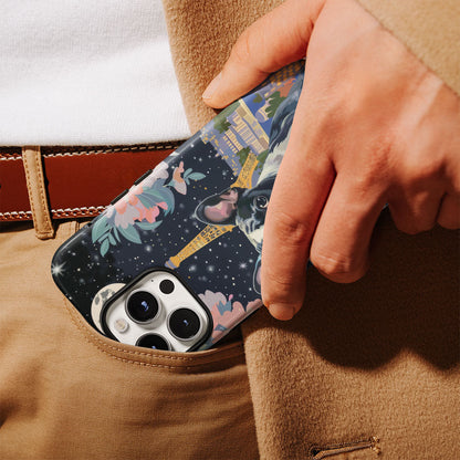 Double-Layer Semi-Handprinted Tough Matte iPhone Case
