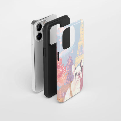 Double-Layer Semi-Handprinted Tough Matte iPhone Case