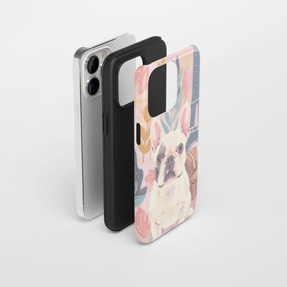 Double-Layer Semi-Handprinted Tough Matte iPhone Case