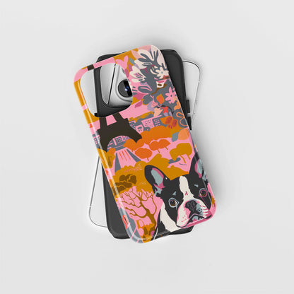 Double-Layer Semi-Handprinted Tough Matte iPhone Case