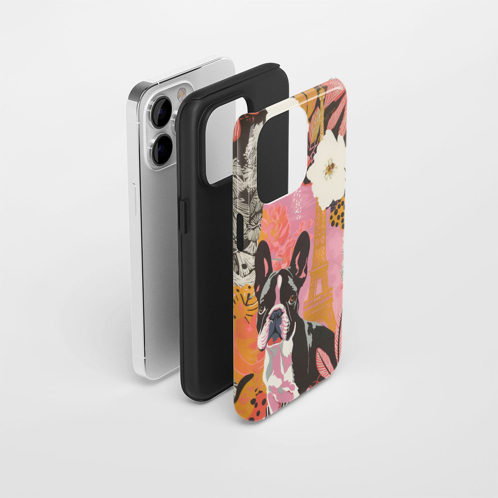 Double-Layer Semi-Handprinted Tough Matte iPhone Case