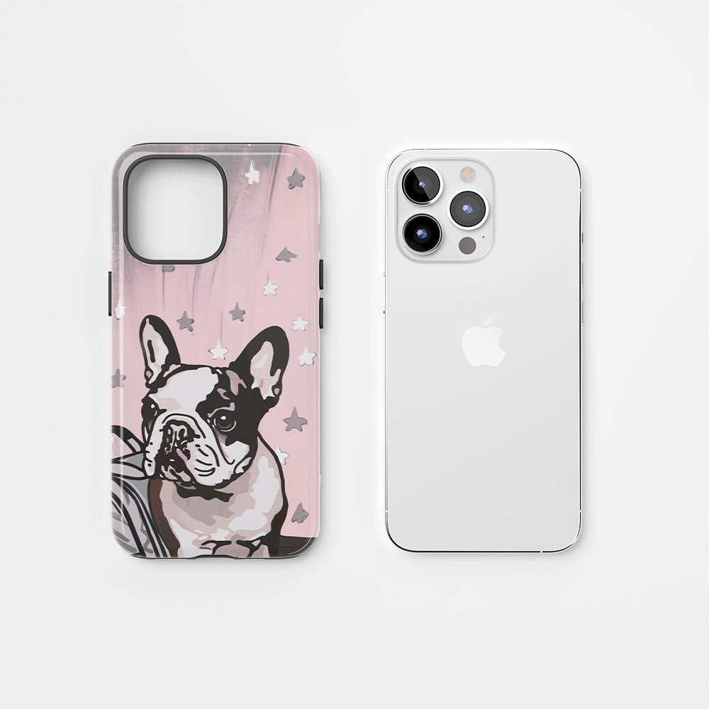 Double-Layer Semi-Handprinted Tough Matte iPhone Case