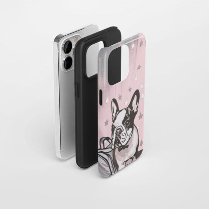 Double-Layer Semi-Handprinted Tough Matte iPhone Case