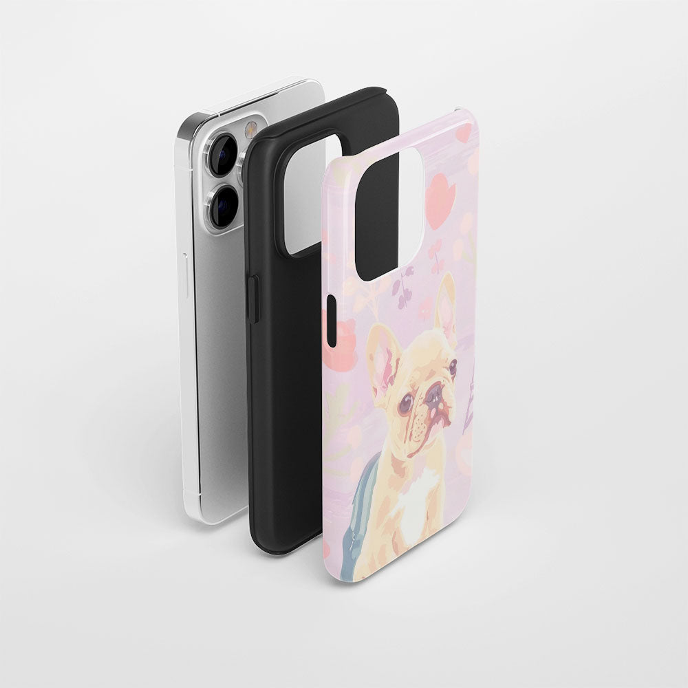 Double-Layer Semi-Handprinted Tough Matte iPhone Case