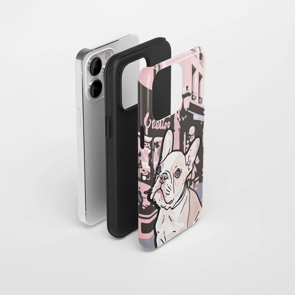 Double-Layer Semi-Handprinted Tough Matte iPhone Case