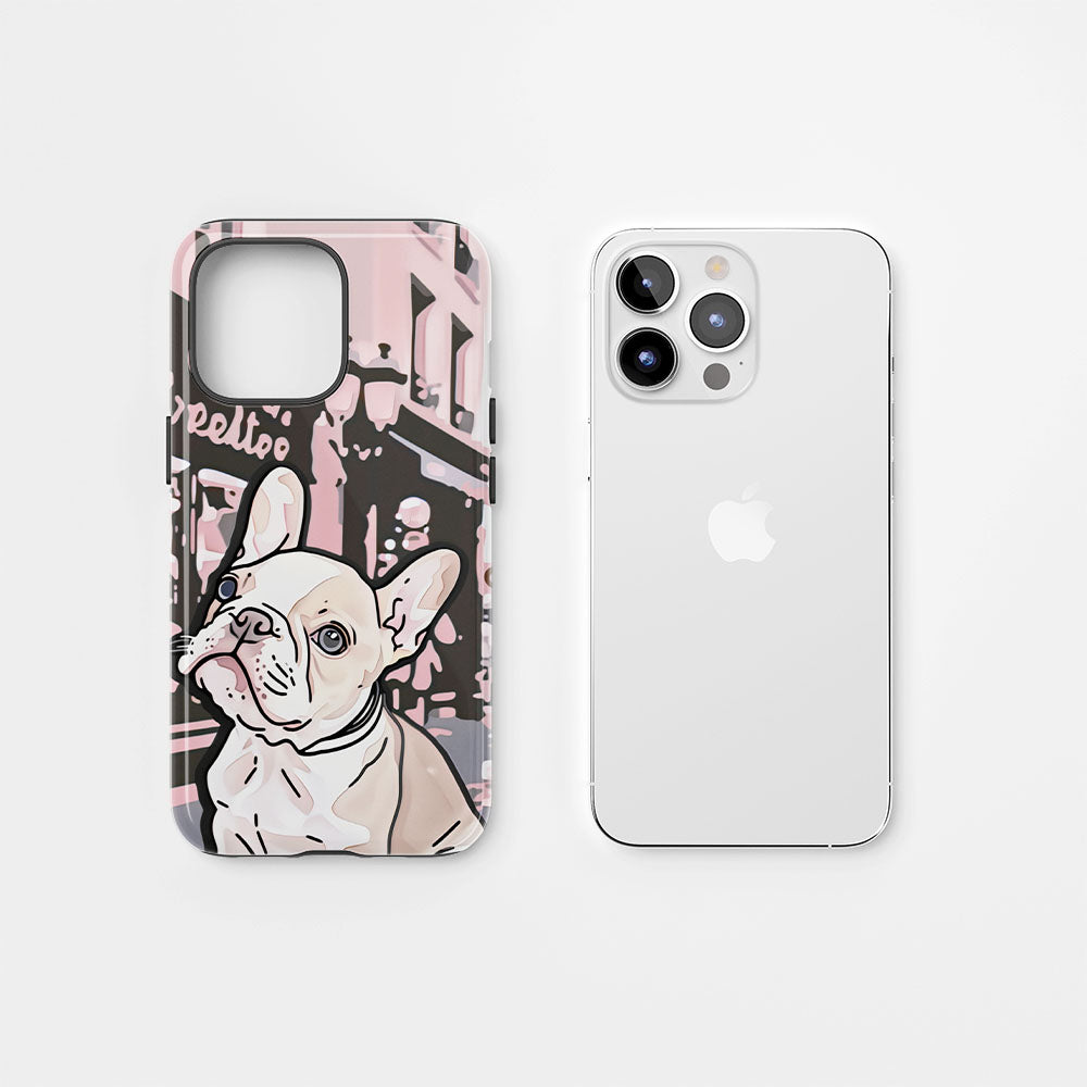 Double-Layer Semi-Handprinted Tough Matte iPhone Case